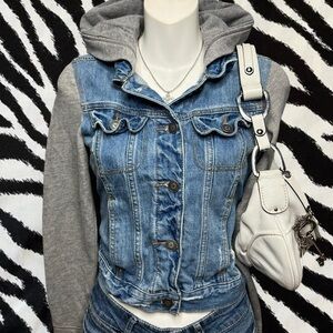 🐾Y2K grunge hollister denim jacket🖤